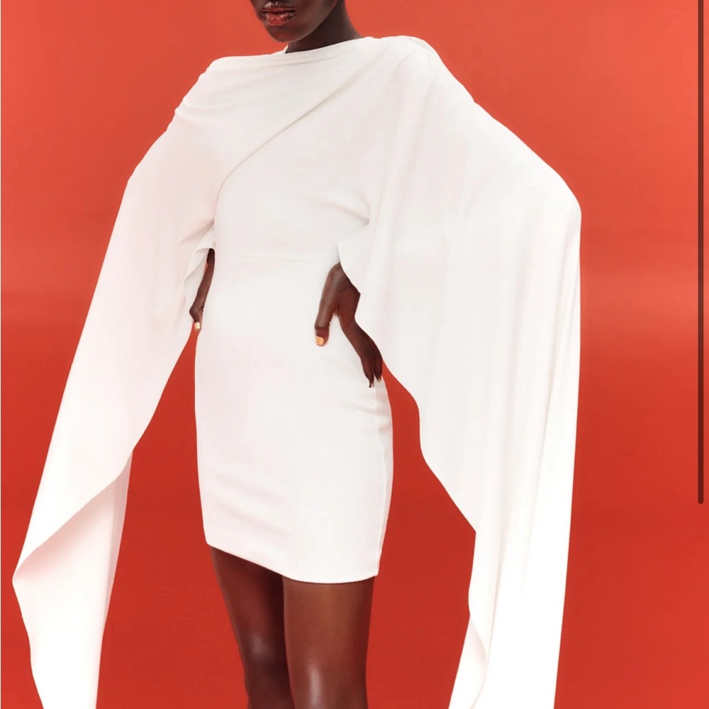 white ribbed mini dress, worn twice